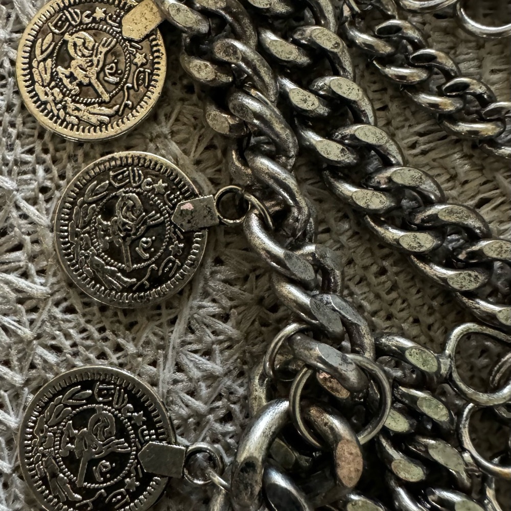 Statement Necklace Multi Chains Medallion Bali Bo… - image 4